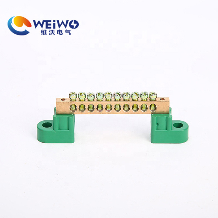 Copper terminals Neutral Bus for Grounding System Electrical Screw Wire Connector Earth Bar Terminal Block