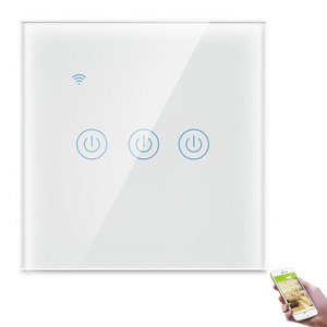 Smart Home Phone App Controlled Touch Light Electric Switch Board 3 Gang 1 Way Wifi Switch Wall touch light Neutral line switch