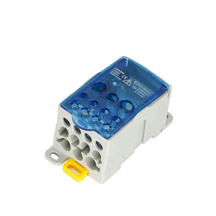 UKK 250A connector Terminal Block With Distribution Block Electrical Screw  Din Rail Mounted Power Distribution Terminal Blocks