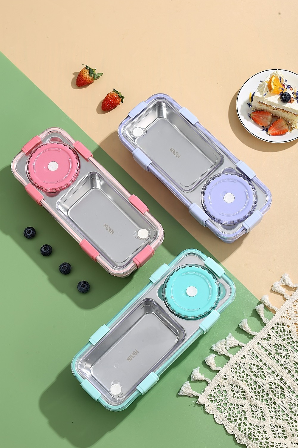 Wholesale Cute Design Stainless Steel 304 Kids Lunch Box For School Insulated Lunchbox