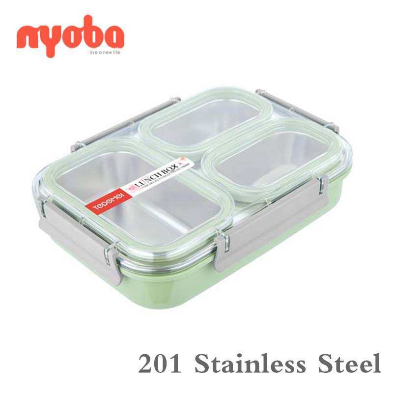 wholesale Homio Tedemei 1L Stainless steel insulated lunch box 4 locks lid for students kid worker 3 compartments food container