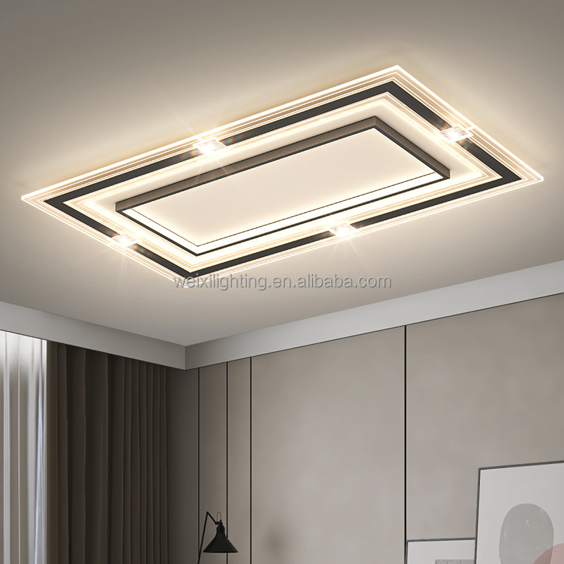 High Quality Simple Style Gold Black Remote Control Ceiling Lamps Ceiling Lights