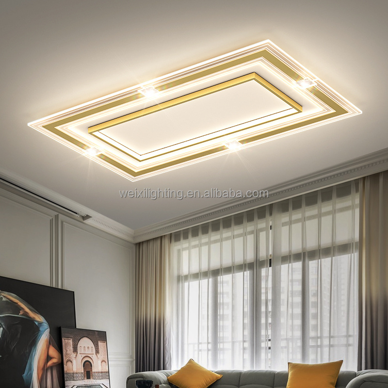 High Quality Simple Style Gold Black Remote Control Ceiling Lamps Ceiling Lights