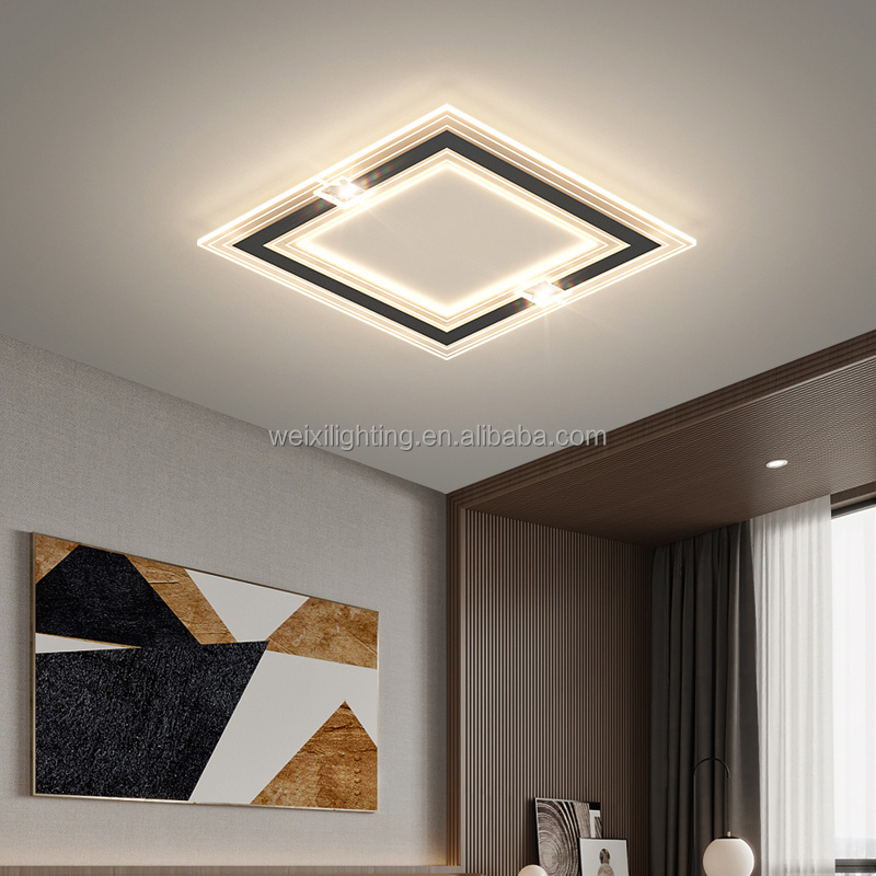 High Quality Simple Style Gold Black Remote Control Ceiling Lamps Ceiling Lights