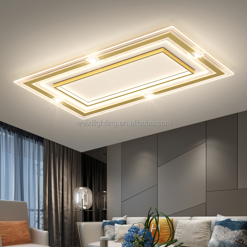 High Quality Simple Style Gold Black Remote Control Ceiling Lamps Ceiling Lights