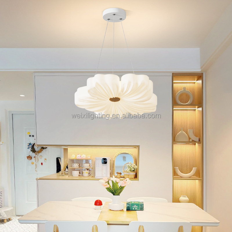 Living Room Ceiling Light High-end Nordic Cream Style Creative Flower Bedroom Light Ceiling Ceiling Light