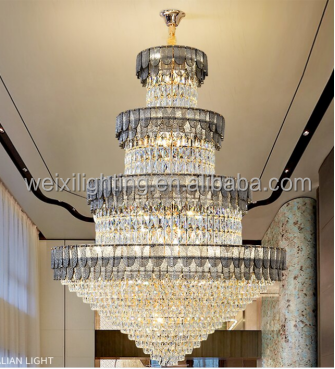 Non-standard Customized Lighting Fixtures Large Crystal Chandeliers Hotel Engineering Lights Villa Large Crystal Chandeliers