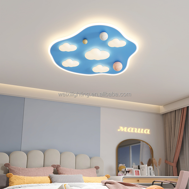 Weixi Lighting Pink Blue Colored Eye Protection Children's Ceiling Light Warm Bedroom Children's Room Modern  LED ceiling light