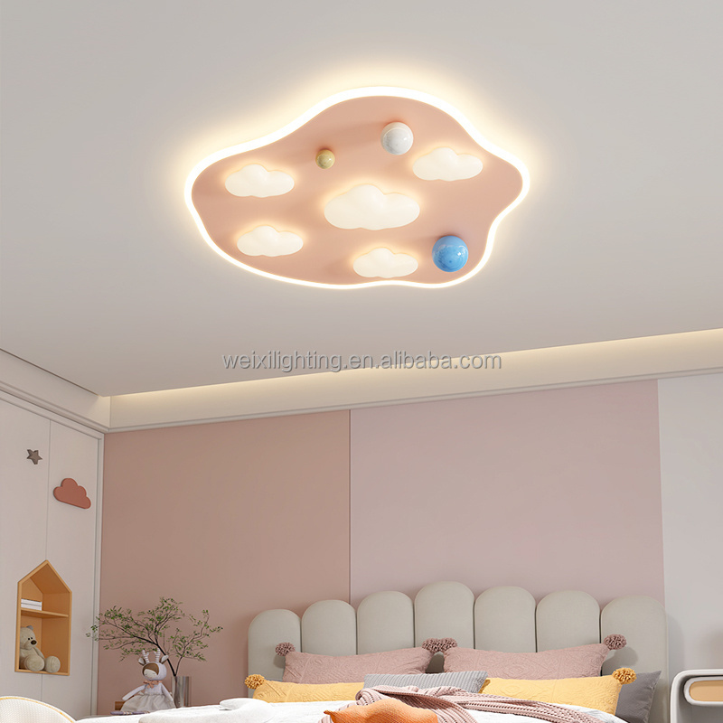 Weixi Lighting Pink Blue Colored Eye Protection Children's Ceiling Light Warm Bedroom Children's Room Modern  LED ceiling light