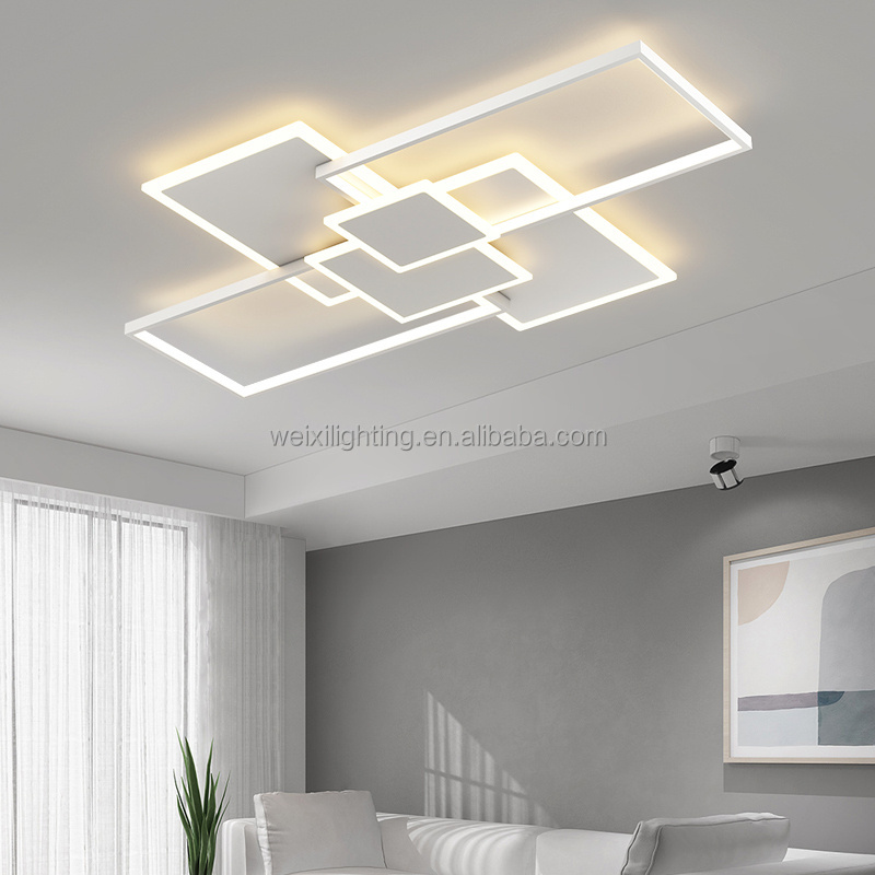 Iron LED Remote Control Dimmable White LED Ceiling Lights Ceiling Lights