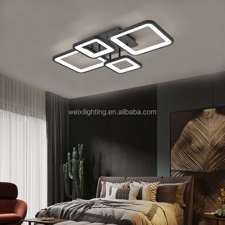 LED modern lamps 110V220V remote control lighting study bedroom household LED ceiling lamps