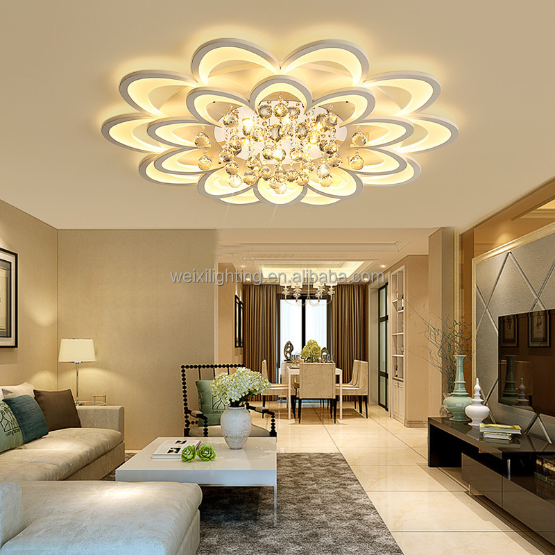 Creative LED Ceiling Light Circular Bedroom Living Room Modern Minimalist Crystal light Ceiling Light