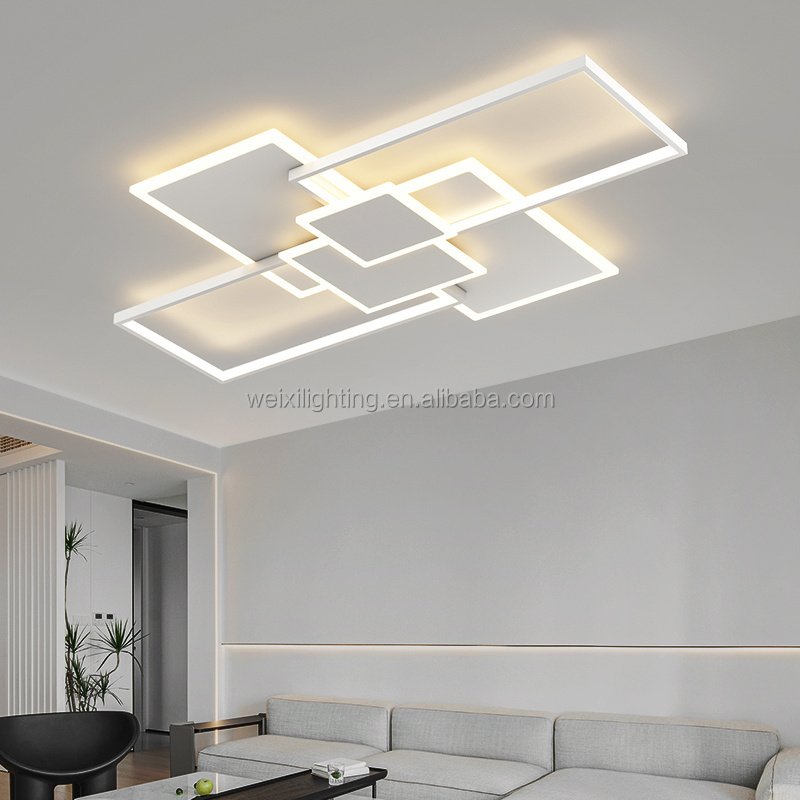 Iron LED Remote Control Dimmable White LED Ceiling Lights Ceiling Lights