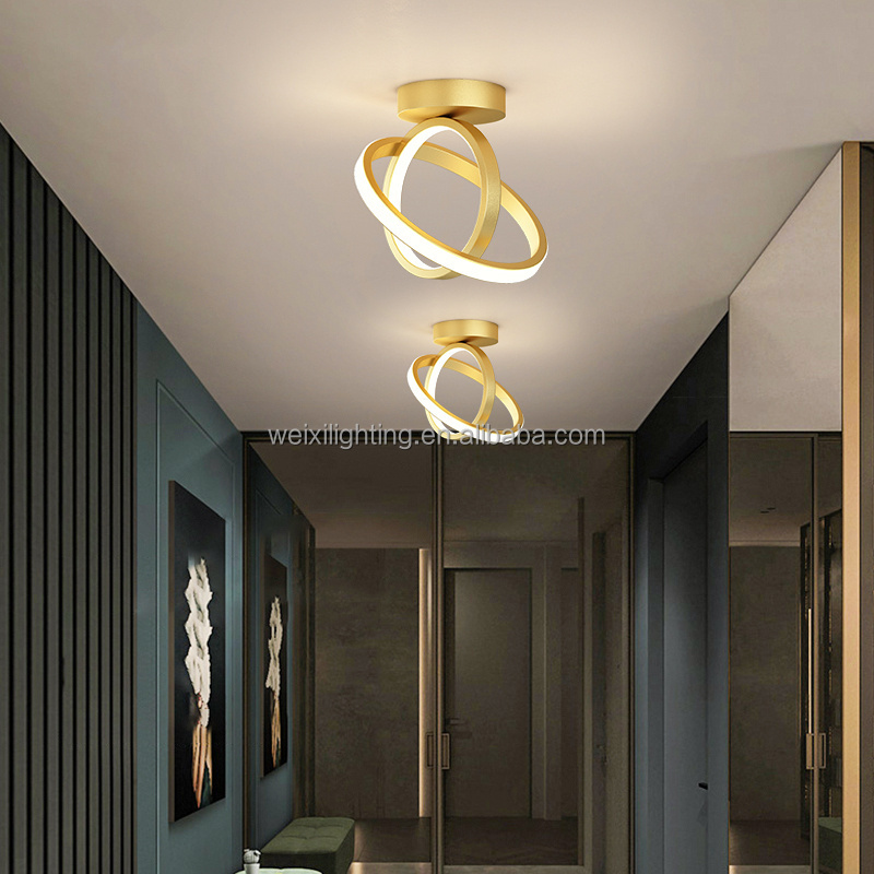 Ring Buckle Corridor Ceiling Light Balcony Modern LED Front Desk Porch Balcony Ceiling Light