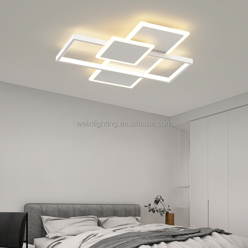 Iron LED Remote Control Dimmable White LED Ceiling Lights Ceiling Lights