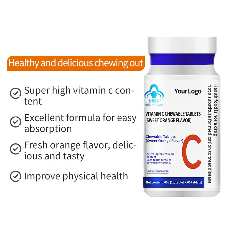 Health care food healthcare supplement Vitamine C tablets chewable tablets food nutrition vitamin c supplement