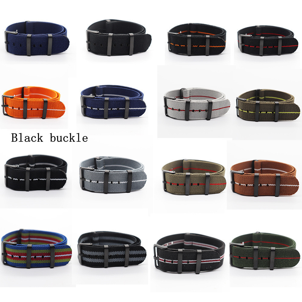 Nylon strap for 20mm22mm French Army Parachute elastic canvas strap Stylish and lightweight sports watch band