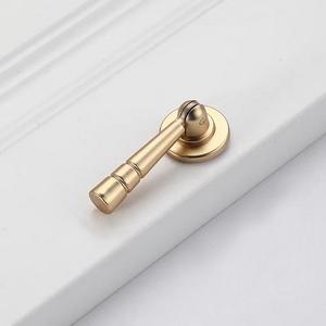 Solid handle new Chinese solid wood furniture gold light luxury wardrobe door drawer Nordic single-hole pendant handle