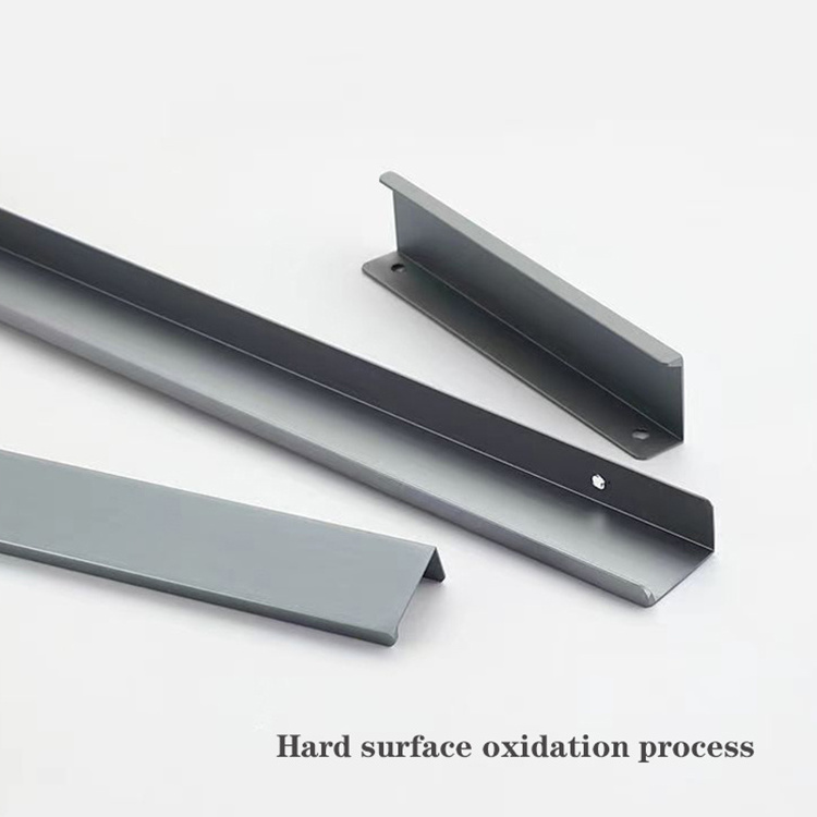 Closet invisible handle minimalist modern minimalist cabinet door drawer Black white cabinet door seam side with long handle