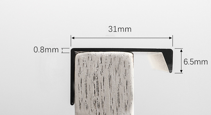 Closet invisible handle minimalist modern minimalist cabinet door drawer Black white cabinet door seam side with long handle