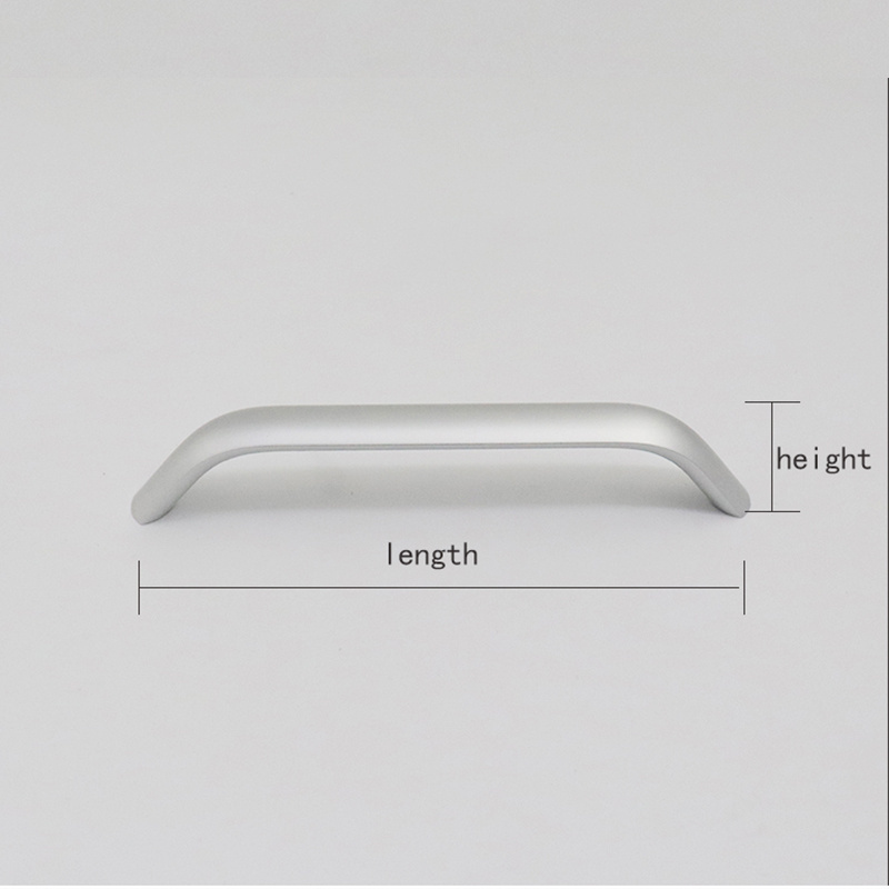 Wholesale China Silver U-shaped curved aluminum alloy profile Room handle Desk cabinet drawer handle door handle