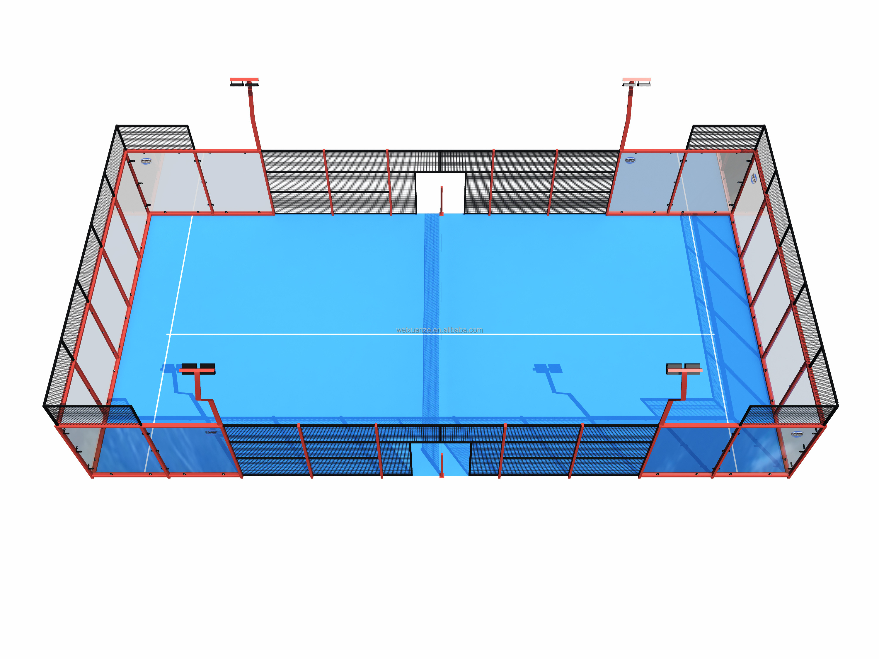 Padel Court Cover Roof Tennis Court Fence Padle Tennis Padel Fields Paddle Court Supplier Factory