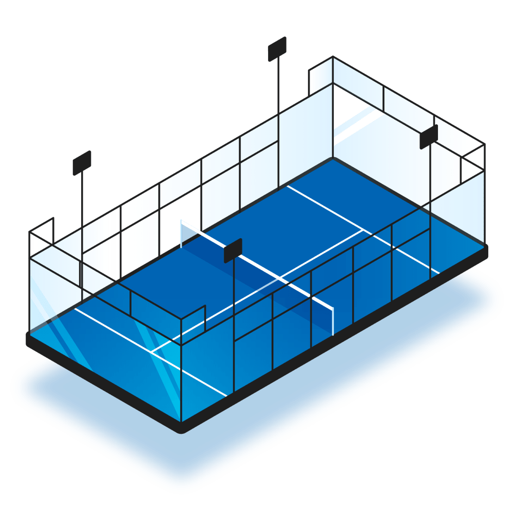 Padel Court Cover Roof Tennis Court Fence Padle Tennis Padel Fields Paddle Court Supplier Factory