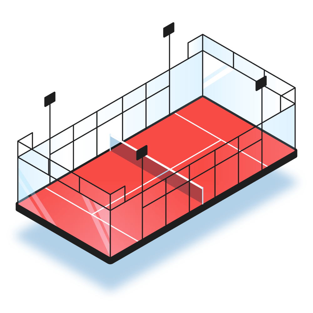 Padel Court Cover Roof Tennis Court Fence Padle Tennis Padel Fields Paddle Court Supplier Factory