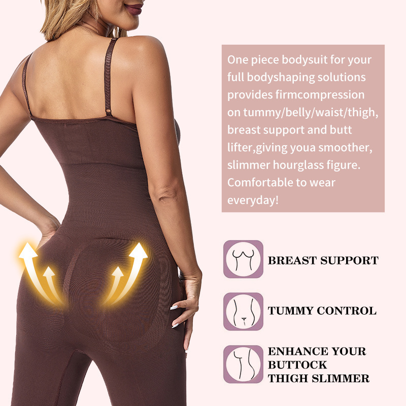 Custom wholesale Corset Jumpsuit Full Shapewear High Elastic Enhancer Butt Lifter Shaper Women Seamless Body Shaper For Women