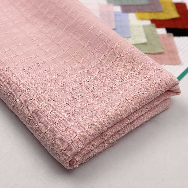 Multicolor wholesale roll price 90gsm dyed dobby weave 100% cotton woven leno gauze fabric for kids