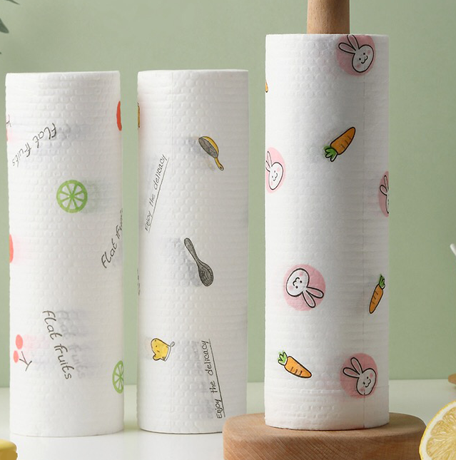 Kitchen Paper Towels Dry Wipe Roll for Kitchen Cleaning Disposable Lazy Rags Shop Dish Cloth for Efficient Cleaning