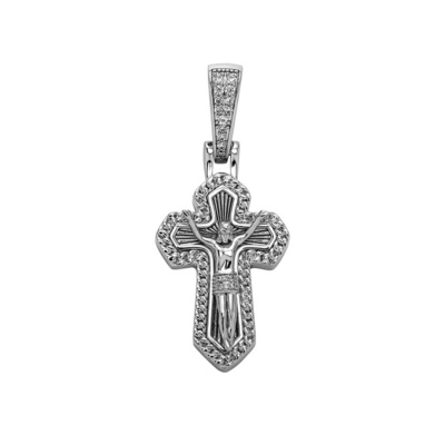 Jin Ao Micro Sculpture Cross Head Pendant Wind Micro Inlaid Gold Plated Prayer Pendant Men's Trendy Hip Hop Necklace