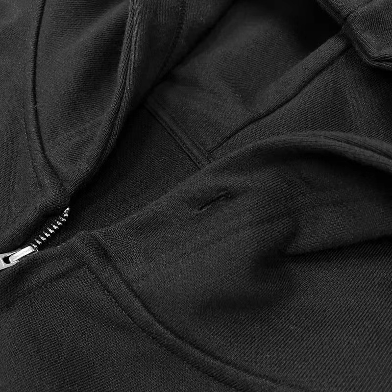 Heavyweight Full Zip Up Hoodie Cotton Blank Plain Custom Zip Up Hoodie Embroidery High Quality Oversized Zip Up Hoodie