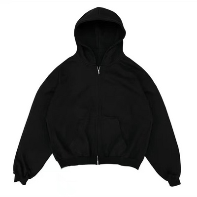 Blank black zip up hoodie sale