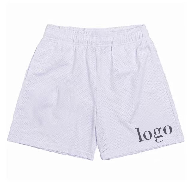 OEM high-quality mesh shorts customized logo custom mesh shorts 5 inch seam  mesh shorts for man