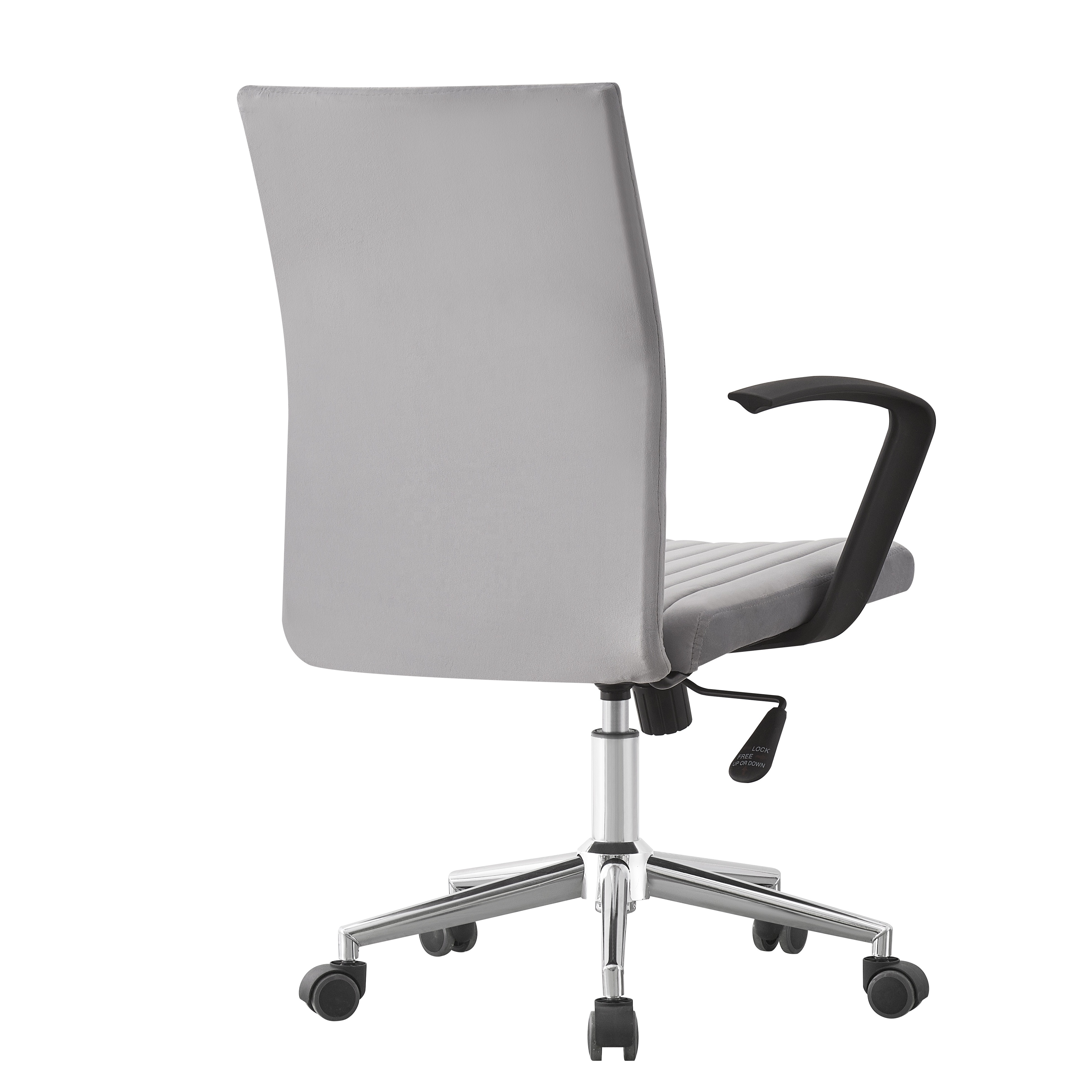 High quality velvet fabric office furniture comfortable ergonomic office chair with chrome base