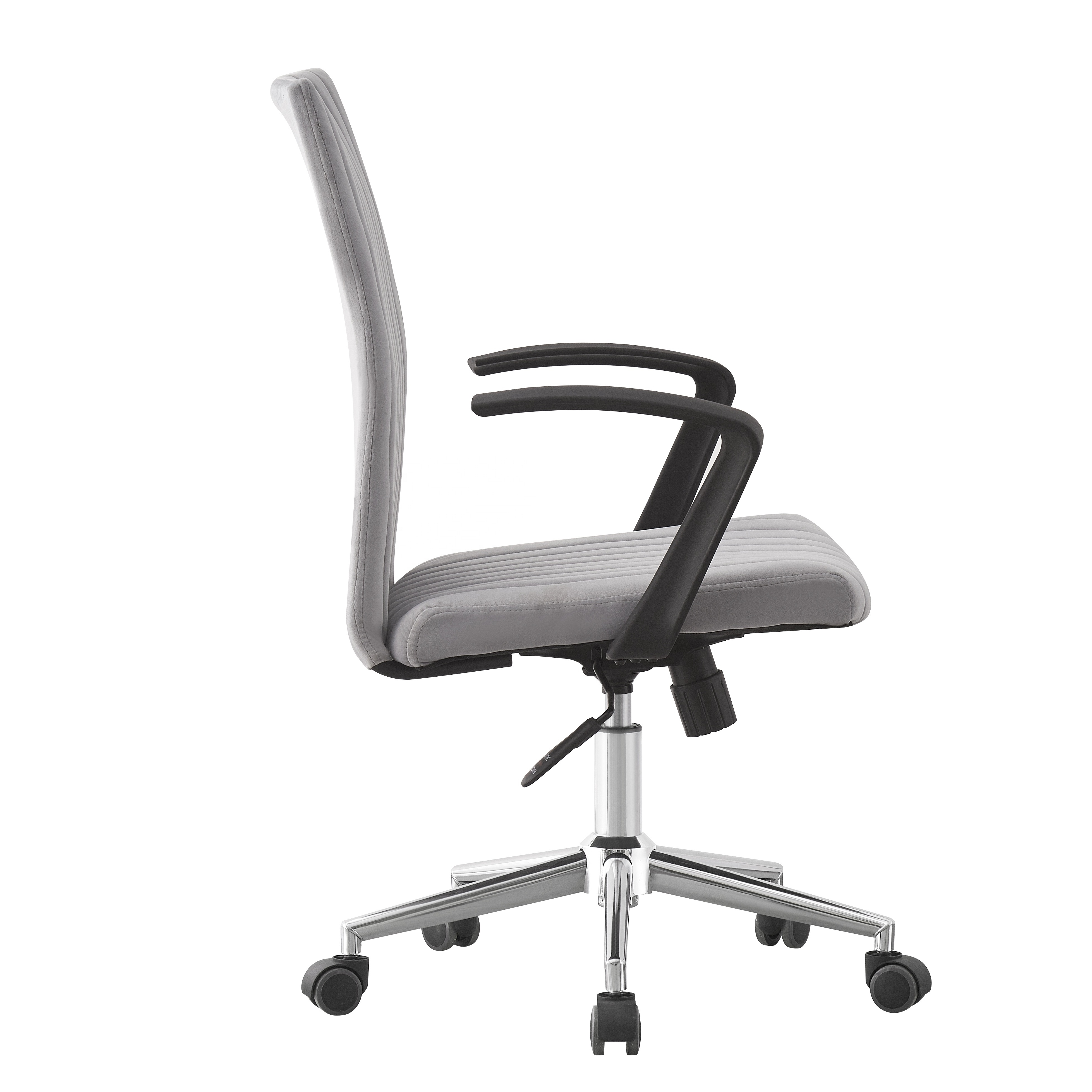 High quality velvet fabric office furniture comfortable ergonomic office chair with chrome base