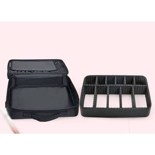 Pro Makeup Organizer Leather Cosmetic Case Travel Large Capacity Storage Bag Suitcase