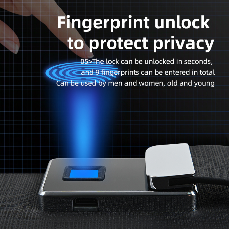 High Security Office Finger Print Book Pad Fingerprint Lock Power Bank Notebook with Fingerprint Lock