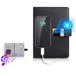 High Security Office Finger Print Book Pad Fingerprint Lock Power Bank Notebook with Fingerprint Lock