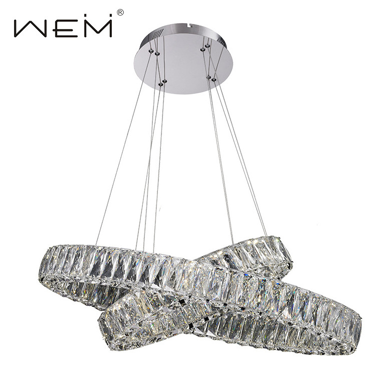 China Manufacturer Pendant Lamps Factory Wholesale Commercial LED Chandelier Lighting Modern Crystal Pendant Light