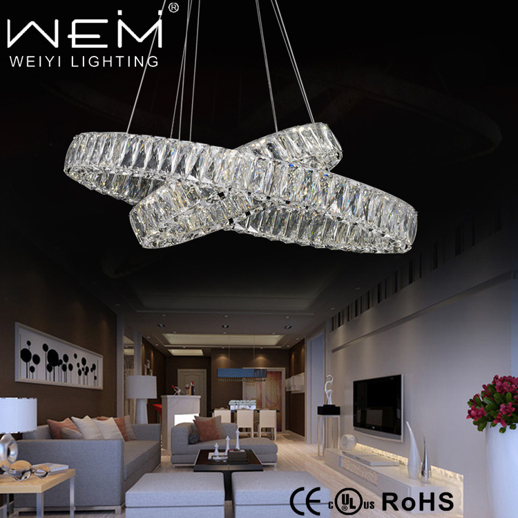 China Manufacturer Pendant Lamps Factory Wholesale Commercial LED Chandelier Lighting Modern Crystal Pendant Light