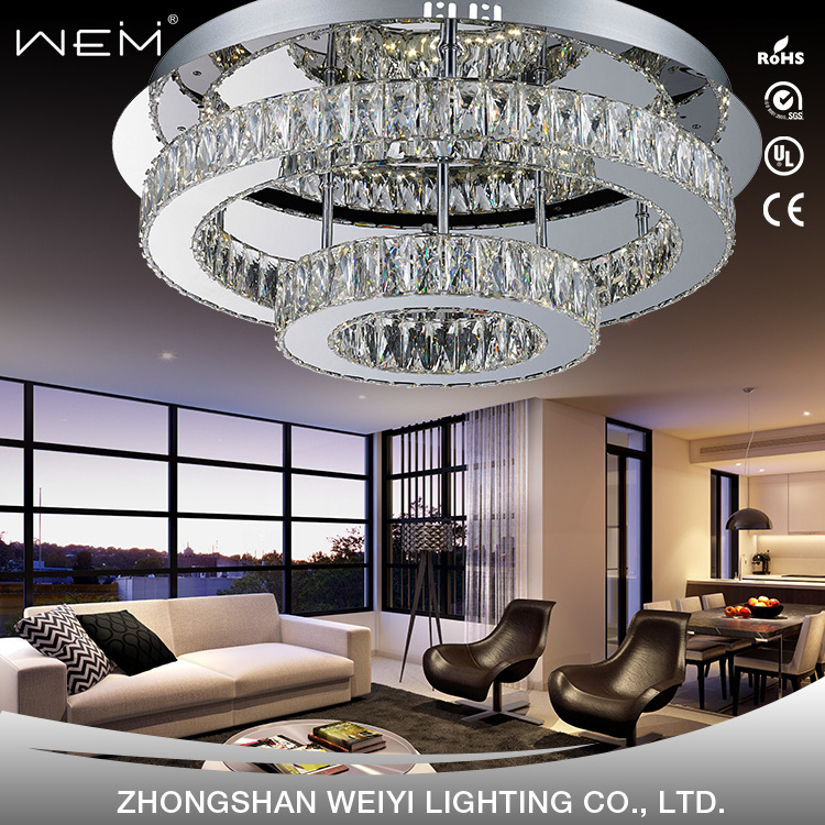 Home Living Room Ceiling Lamp LED Modern Crystal Ceiling Light Fixtures