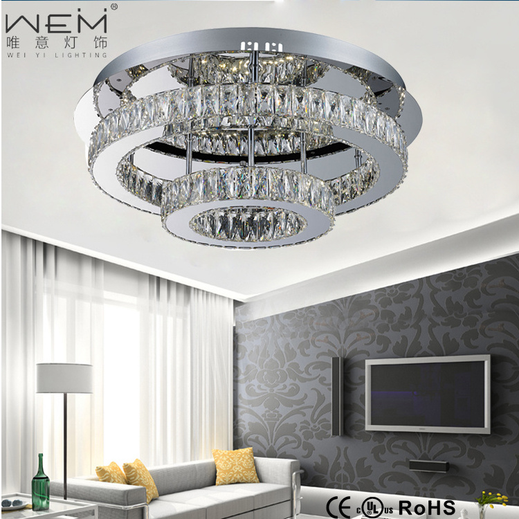 Home Living Room Ceiling Lamp LED Modern Crystal Ceiling Light Fixtures