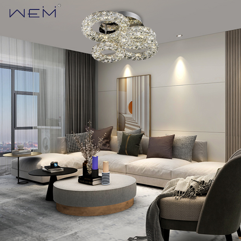 New crystal ceiling lamps High Quality Antique LED Modern Crystal Ceiling Lamp Modern Glass Chandelier Light