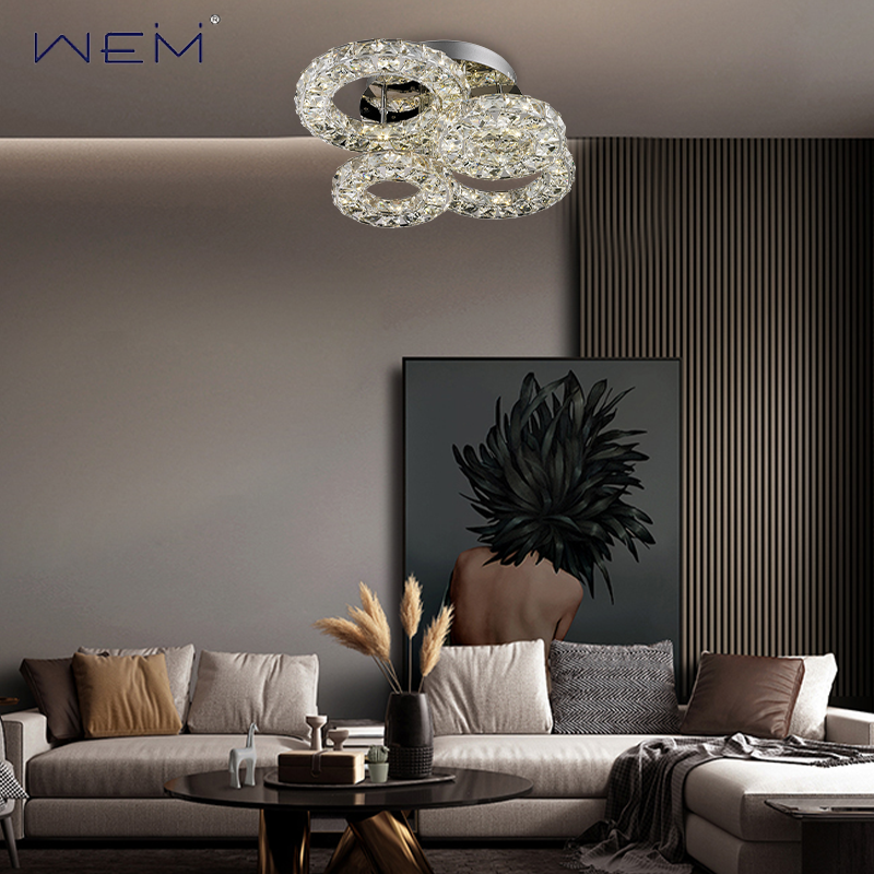 New crystal ceiling lamps High Quality Antique LED Modern Crystal Ceiling Lamp Modern Glass Chandelier Light