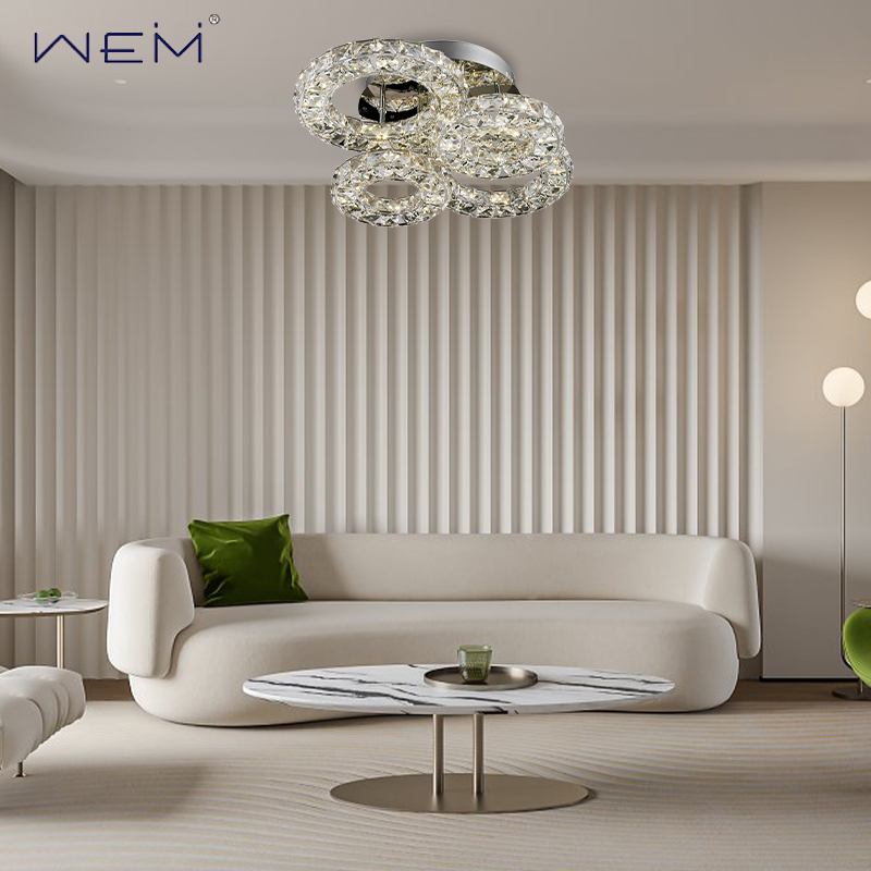 New crystal ceiling lamps High Quality Antique LED Modern Crystal Ceiling Lamp Modern Glass Chandelier Light