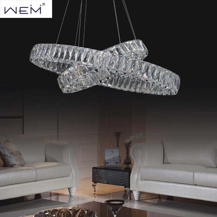 China Manufacturer Pendant Lamps Factory Wholesale Commercial LED Chandelier Lighting Modern Crystal Pendant Light