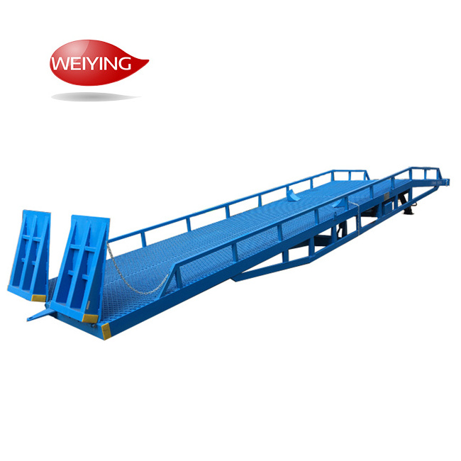 8T 10T 12T hydraulic yard ramp truck loading hydraulic dock ramp platform with Adjustable height