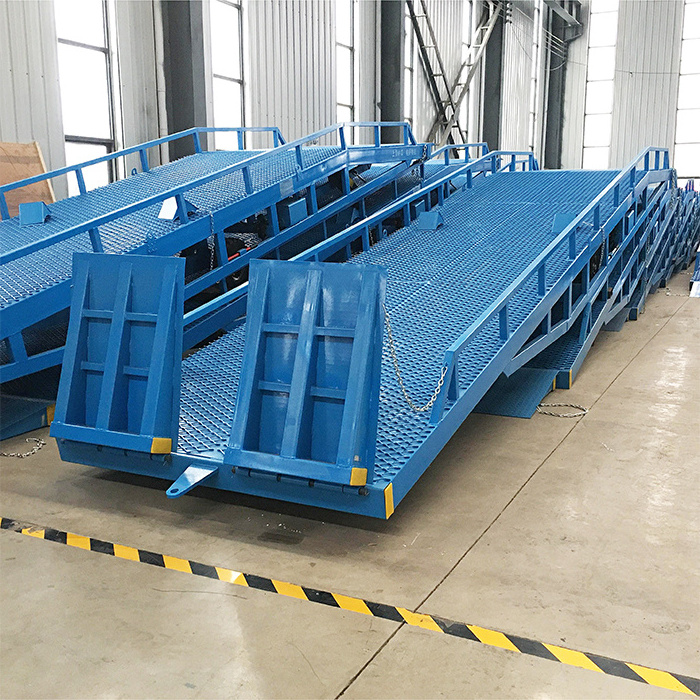 8T 10T 12T hydraulic yard ramp truck loading hydraulic dock ramp platform with Adjustable height